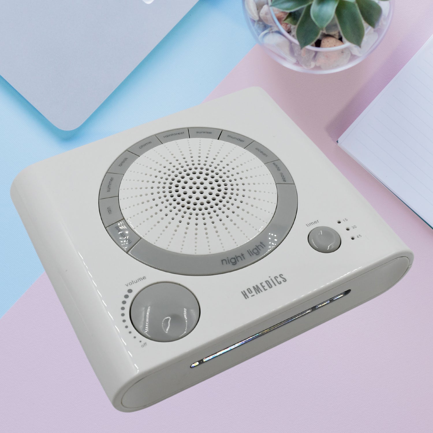 6574 Sleep Therapy Noise Sound Therapy Machine With 8 High-fidelity Soothing Sleeping Anxiety Stress Natural Sounds Battery Or Adaptor Charging Options 3 Auto-off Timer Option - Springkart 