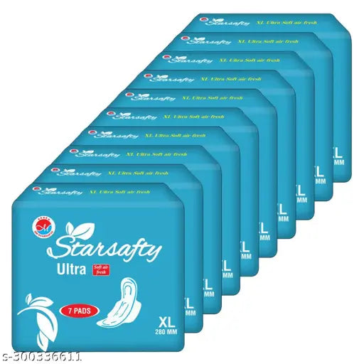 Starsafty Ultra Soft air fresh with wings XL 280 mm-70 pads pack of -10 sanitary pads,sanitary napkin,period pads,napkin pad,woman pad,ladies pads