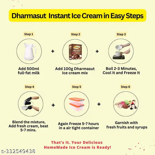 Instant Chocolate Ice Cream Powder 100gm* Pack of 3