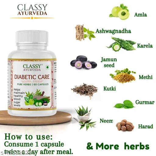 DiabetesCare capsule | No side effects | Pure herbs - 60 cap. - Springkart 