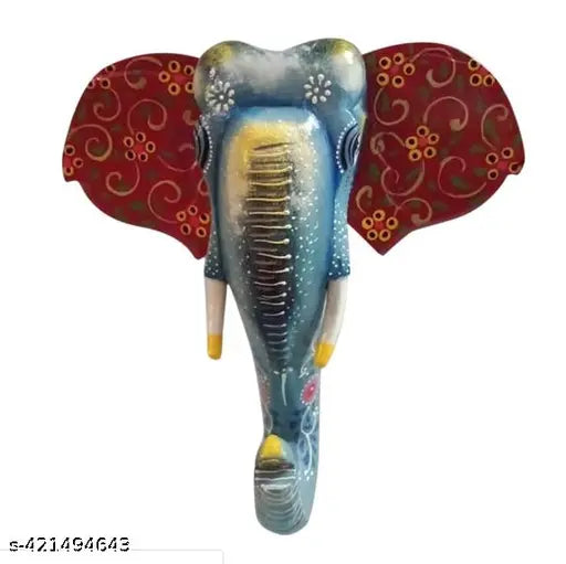 handpainted wooden elephant wall hanging - Springkart 