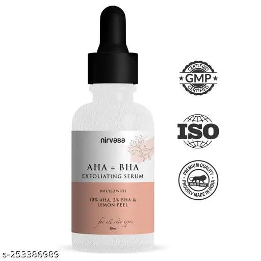 AHA + BHA-12% Exfoliating Face Serum with Lime Pearl & Aloe Vera for Men & Women | 30ml