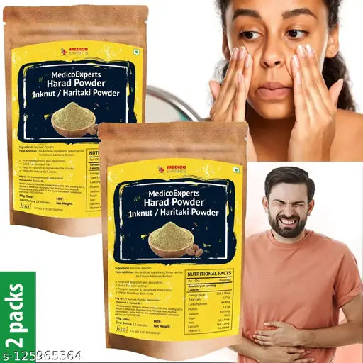 MedicoExperts Haritaki Powder | 100% Pure Inknut Powder for dark circles, Face, Skin & Healthy Digestion | Harde Powder | Kadukkai Powder | Harad Powder (200gms)
