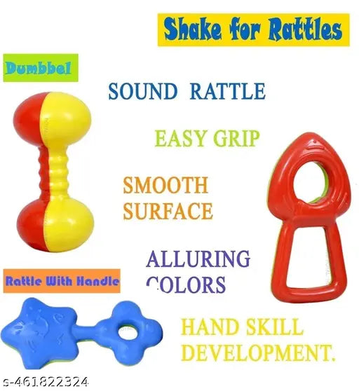 Cute Colorful Rattles for Kids || Sound Rattle Toy for Newborns || Pack of 8 Baby Rattles