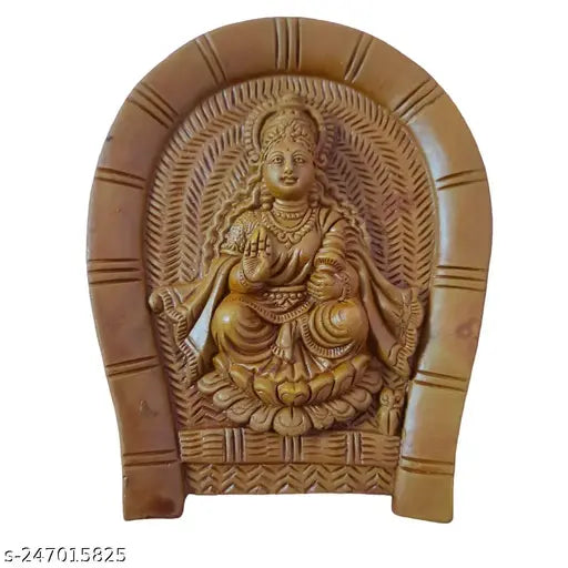 Terracotta Handpainted Lakshmi in Kulo Tray Wall Décor