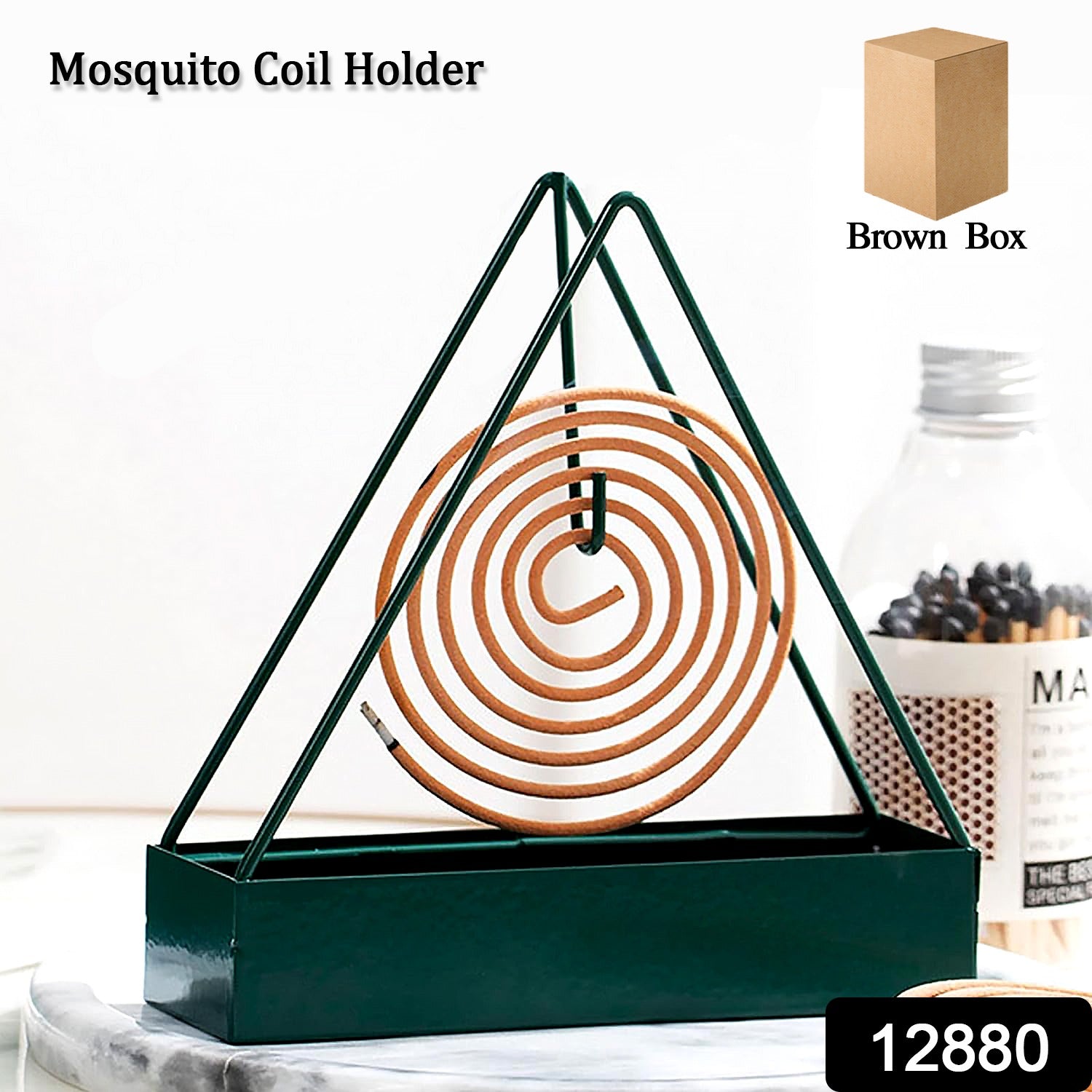 12880 Mosquito Coil Holder Frame Triangular Shape Iron Mosquito Incense Holder Mosquito Repellent Incense Holder Hanging Mosquito Repellent Outdoor Stylish Mosquito Repellent Incense Holder - Springkart 