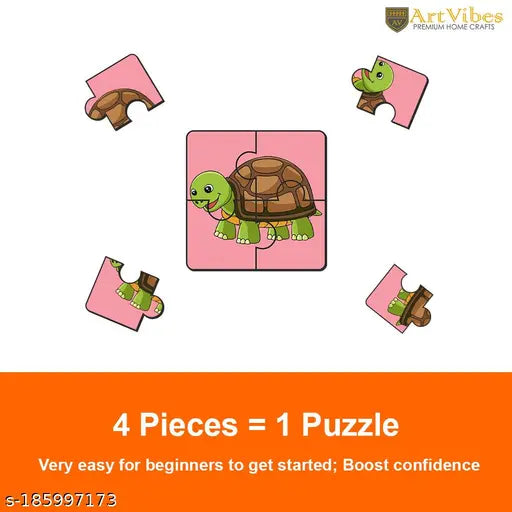 Wooden Premium Wild Animal Puzzles for Kids