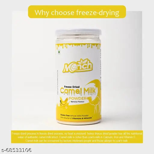 Monch Camel Milk Powder - Camel Milk Powder For Height Growth - Freeze Dried, Mango Flavoured (50g, Pack of 1)
