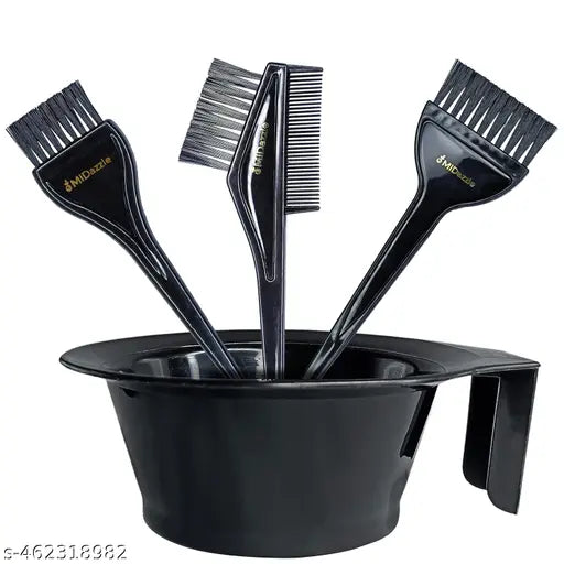 Professional Use Hair Coloring Dyeing Kit Brush with Bowl (Black)