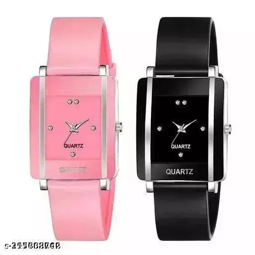 Trendy Square Dial Analog Watches for Women || Classic Square Face Women’s Watch Combo ||