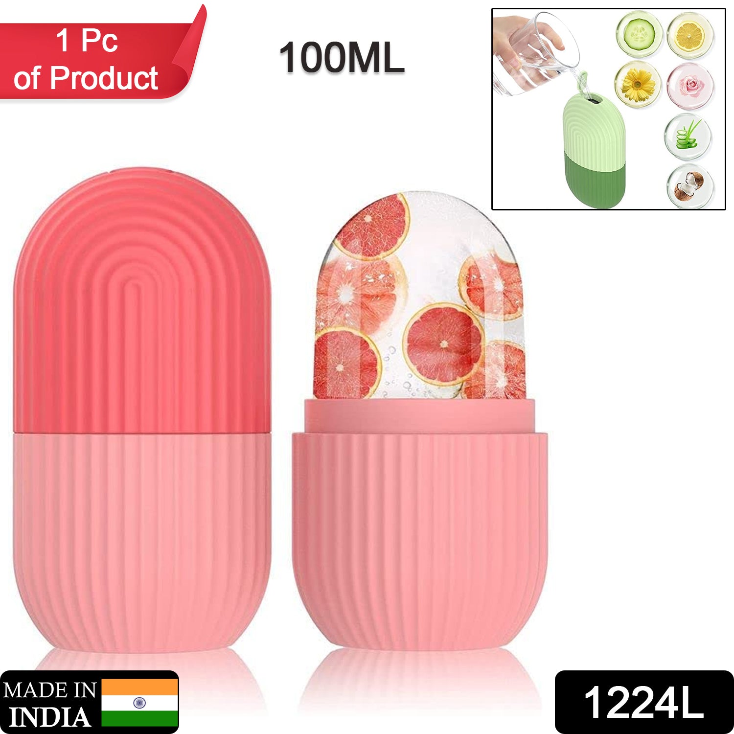 1224l Beauty Ice Roller For Face Massager Eye Reusable Face Rollers Facial Roller ( Loose ) - Springkart 