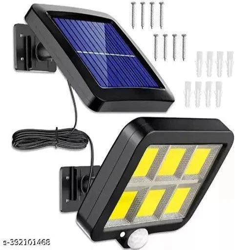 Solar Panel with Light Wall Lamp – Super Bright Outdoor 120 COB Waterproof Body Sensing Lamp - Springkart 