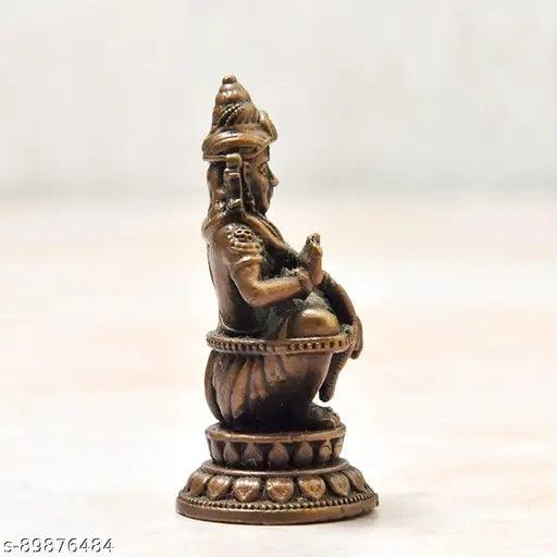 2.25 inches, Handmade Copper Ayyappa Swamy Idol , 70 Grams, Pack of 1 Piece.