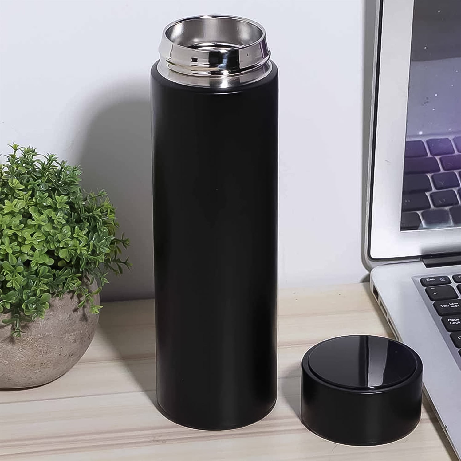 Thermal Coffee Carafe Tea Pot Water Bottles With Led Display (Bottle 500 Ml Pot 1000 Ml 2 Pc) - Springkart 