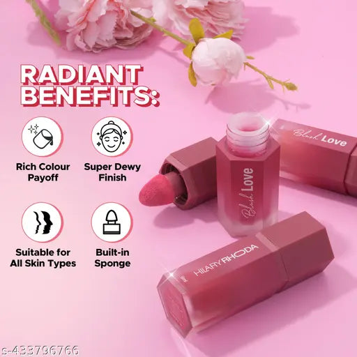 Hilary Rhoda Blush Love | Highly Pigmented Liquid Blush & Super Dewy Finish | Leak-Proof | 6ml (Spotlight - Shade 03)
