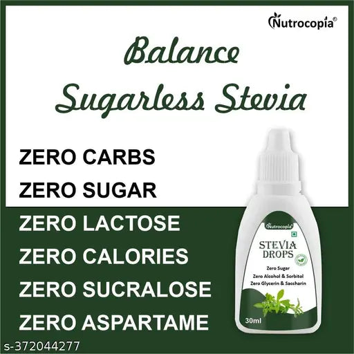 Nutrocopia 100% Natural Zero Calories Stevia Drops (2x30ml) - Springkart 
