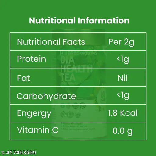 18 Herbs Organics Dia Health Tea (40 Tea Bags - Pack of 2) Organic Herbal Anti Diabetic Care Tea Bags - Blood Sugar Control Diabetes Tea