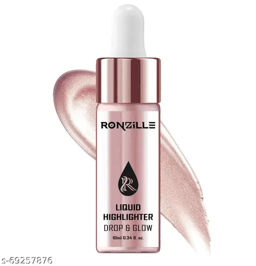 Ronzille Liquid Illuminator Highlighter Ultra Smooth Shine Waterproof Face And Body Highlighter 04 no Rose Gold( 10 ML)