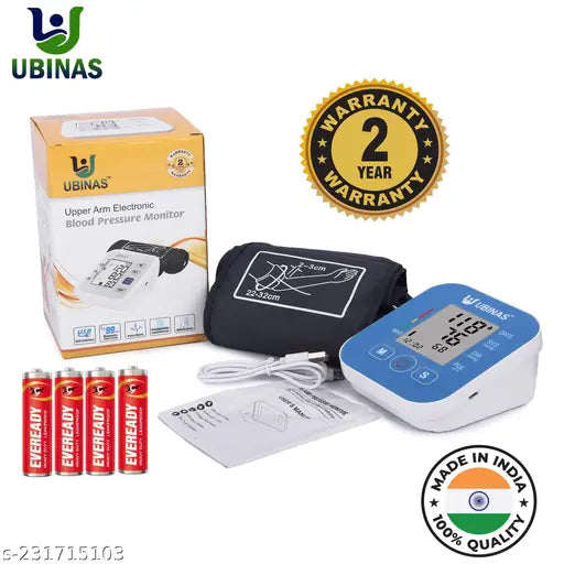 Combo Digital Blood Pressure (Blue) With Digital Thermometer Best In One Combo (2 & 1 Years Warranty)