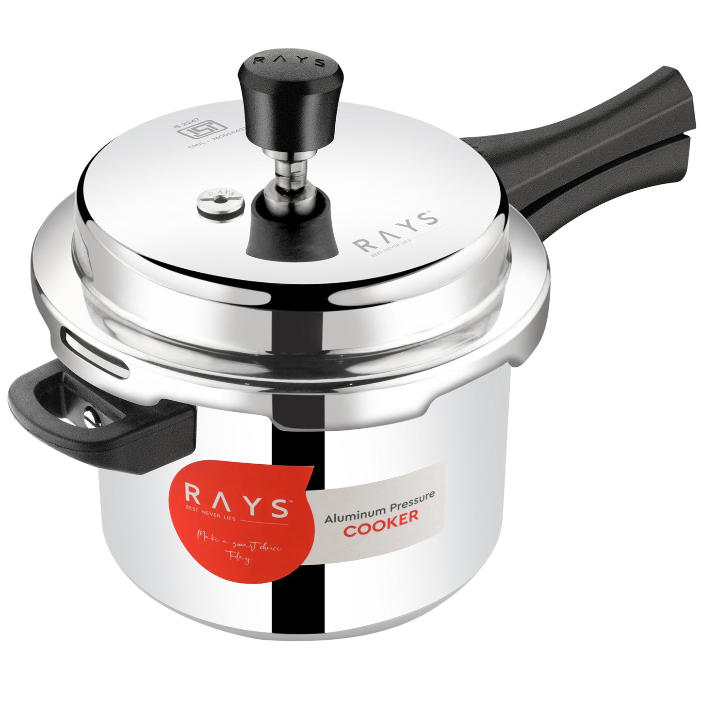 Aluminium Rays Aura Pressure Cookers With Outer Lid (5.5 Litres) - Springkart 