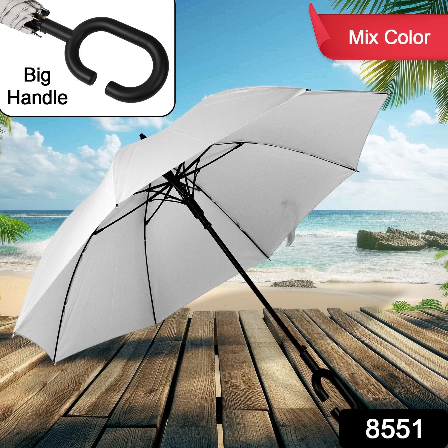 8551umbrella Summer Sun And Rain Protectionfoldable Cute Umbrella C-shaped Handle Uv Protection Rain Sun Umbrella Travel Accessories Umbrella For Children Girls And Boys (1 Pc Mix Color) - Springkart 