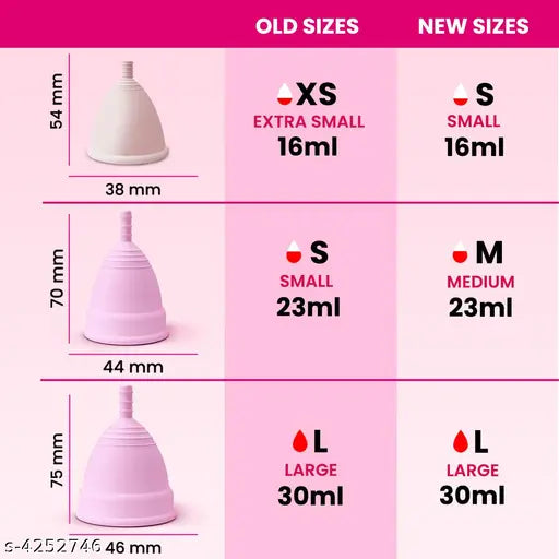 everteen Large Menstrual Cup for Periods | Odor-Free, Rash-Free, No Leakage | 12-Hour Protection | Reusable For Up To 10 Years | Medical-Grade Silicone | Free Pouch | Sanitary Cup for Feminine Hygiene - 1 Pack - Springkart 