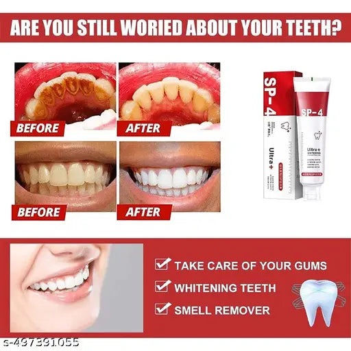Teeth Whitening Toothpaste Makes Reveal Perfect & White Teeth, Natural Whitening Toothpaste Mousse with Fluoride Deeply Clean Gums Remove Stains-40gm (Pack Of 1)