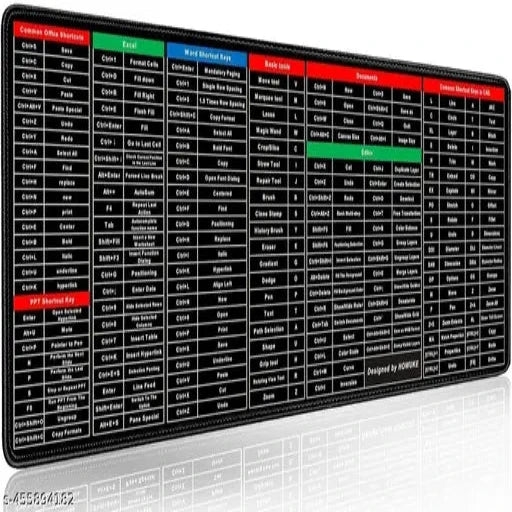 Anti-Slip Keyboard Pad with Office Software Shortcuts Pattern