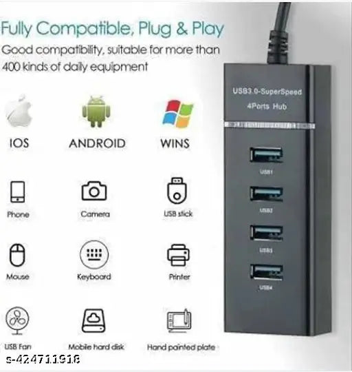 STMAX 3.O USB HUB 4 PORTS / fast speed data transfer