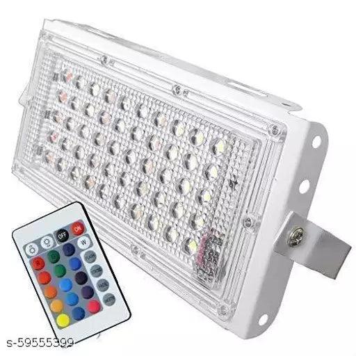 50 Watt LED Ultra Thin Slim IP65 Metalled Waterproof Brick Outdoor COLORE CHANGEABLE Flood Light ( MULTI COLOUR) PACK OF 1 - Springkart 