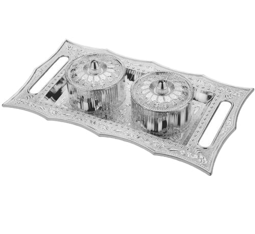 Multipurpose Decorative Multi Storage Mukhwas Dani / Serving Tray - Springkart 