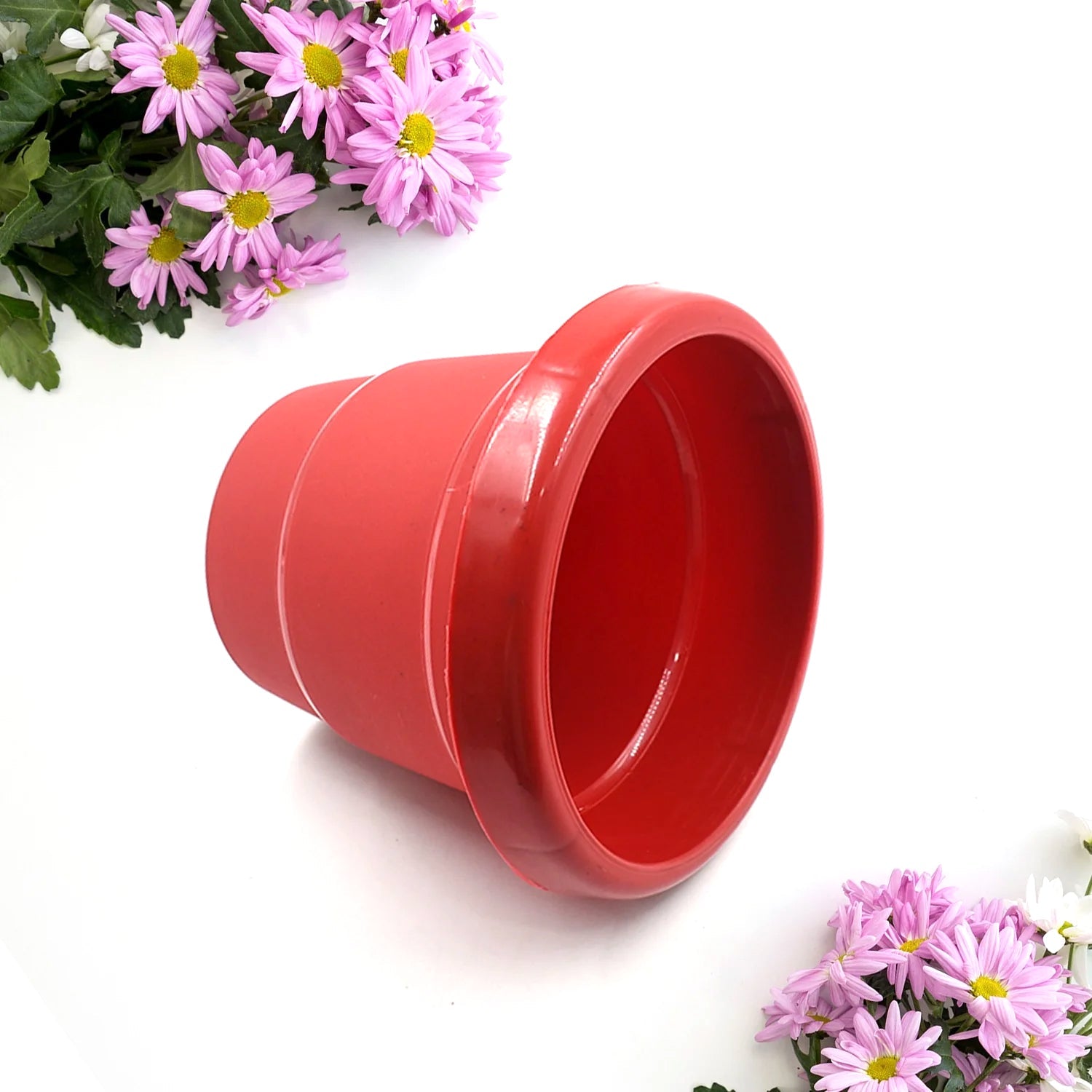 Plastic Heavy Duty Plant Container Pot/Gamla for Indoor Home Decor | Outdoor Balcony Garden 13cm (pack of 1 pc) - Springkart 