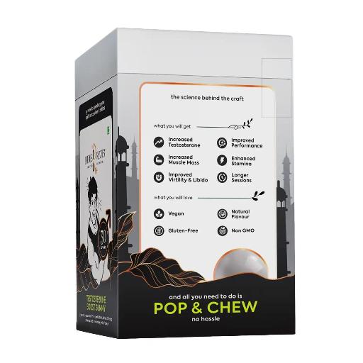 Testosterone Boost Gummy - Fenugreek Extract, Korean Ginseng, Ginkgo Biloba & Zinc | 30 Gummies