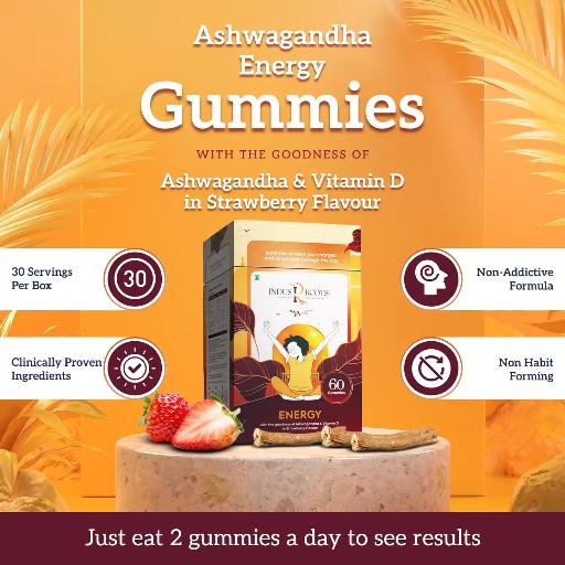 Ashwagandha Gummies with Vitamin D | 60 Gummies