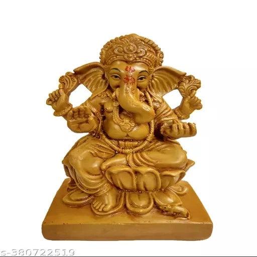 Sri Vinayagar/Ganesha/Ganapathy Statue Idol for Home,Pooja Room, Office and Brown Colour-16cm - Springkart 