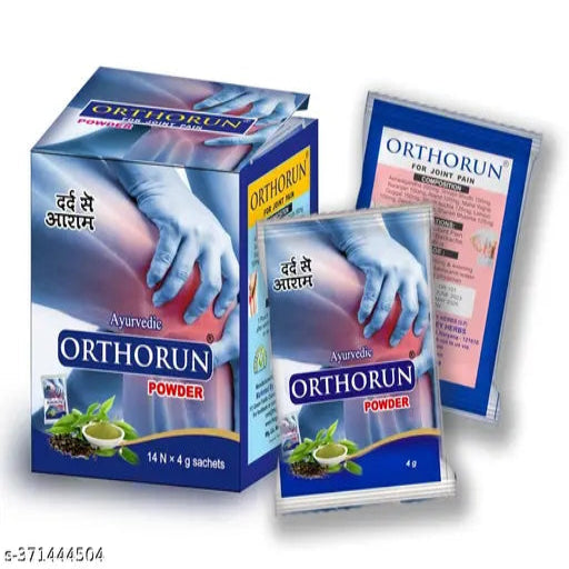 Orthorun Powder, Pain Relief Powder, ayurvedic medicine arthritis Knee pain relief product. Pack of 56 Pcs.