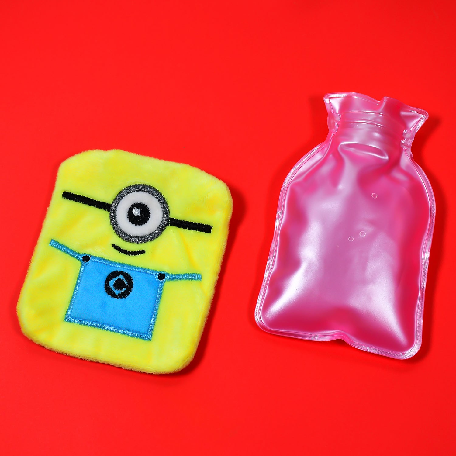 6506 Minions Small Hot Water Bag With Cover For Pain Relief Neck Shoulder Pain And Hand Feet Warmer Menstrual Cramps. - Springkart 
