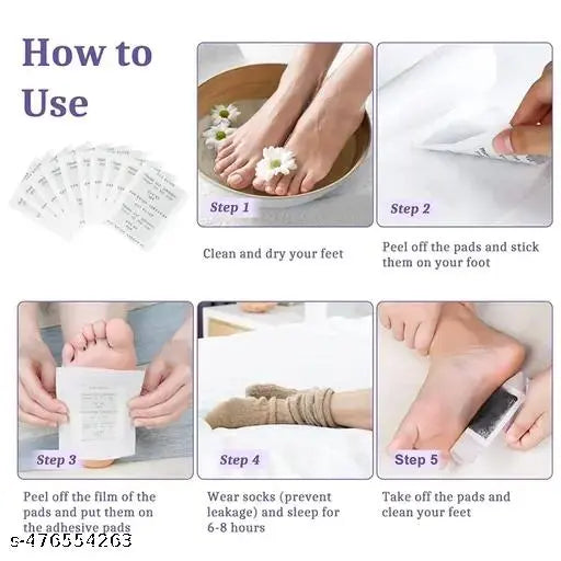Body Cleansing Toxins Remover Detox Foot Patches Adhesive Pads Kit (10 Pads) - Springkart 