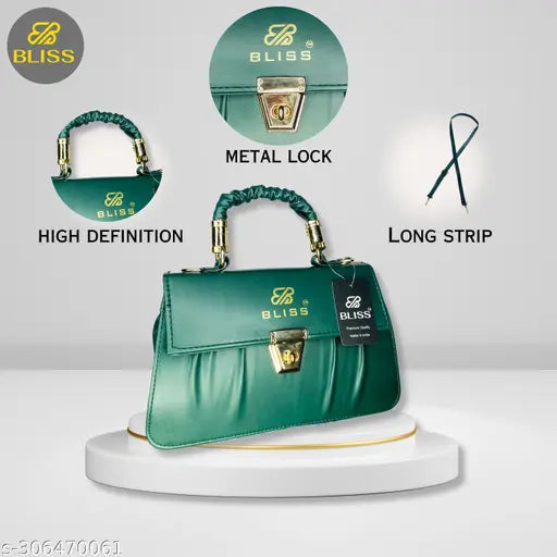"Stylish Classic Women Sling Bag (Green) | Elegant attractive beautiful sling bag for women (Green)| Gorgeous Stylish Handbag| Green Sling Bag For Girls & Womens|  "