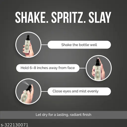Colors Queen Gold Glow Long Lasting Makeup Setting Spray with Aloe Vera Extracts – 100 ml