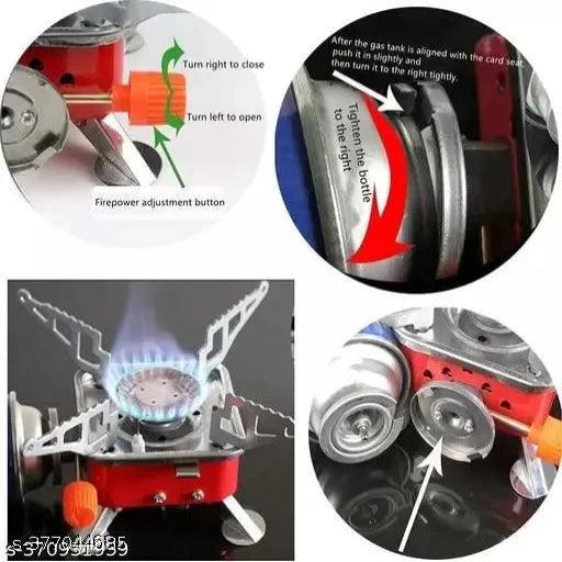 Portable Butane Gas Burner/Stove For Camping With 2 Pc Butane Can Picnic Folding Stove with Storage Bag