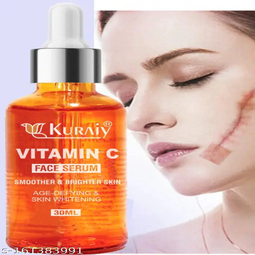 KURAIY 100% Organic C-Glow Face Serum |Brightens & Even Skin Tone | Vitamin C ,E & B3 |30 ml