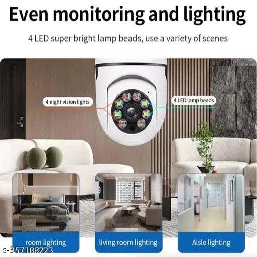 Wireless WiFi Light Bulb 360° Panoramic 1080P Home Security Camera Night Vision - Springkart 