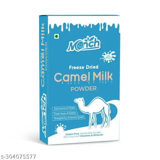 Monch Camel Milk Powder - Camel Milk Powder Helps In Height - Reduces Hyperactivity Improves Blood Sugar Levels and Immunity Freeze-Dried Pure & Natural 20gms x 5 |100gms