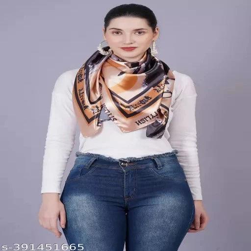 Satin Silky Alluring Digital Printed Women Scarf - Springkart 