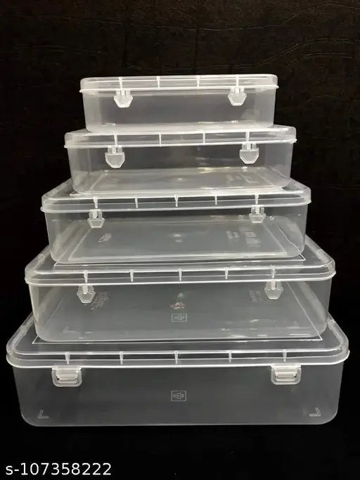 SPC Multi Purpose Plastic Rectangular Storage Boxes with Locks