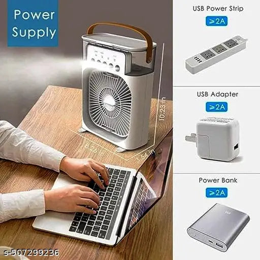 Portable Mini Cooler Rechargeable Air Conditioner Water Cooler Small AC - Springkart 