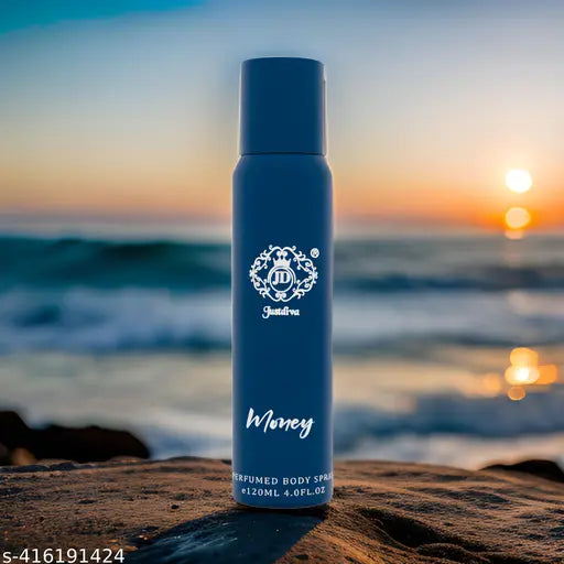 Just Diva Long Lasting No Gas Deodorants Combo Pack for Men And Women - Rock & Money Body Spray (Pack of 2, 120ml Each)