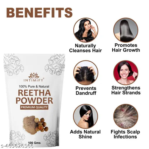 Amla Powder, Shikakai Powder, Reetha Powder for hair growth, and hair strong, Hair Pack, Hair Growth, Reduces Hair Fall, Conditions and Softens Hair -100gms - Pack of 3 - Springkart 