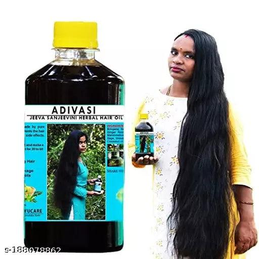 Adivasi Jeeva Sanjeevini Herbal Hair Oil For Regrowth And Long Hair Pure Natural Hair Oil, 100ml - Springkart 